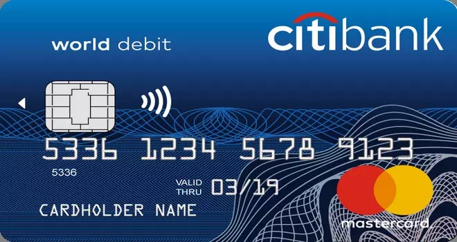 Дебетовая карта CitiOne, Mastercard World, CitiBank